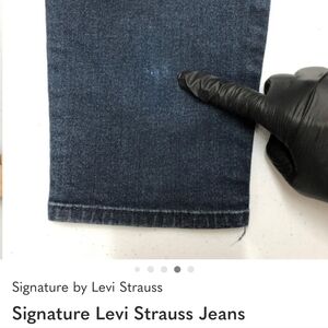 Signature Levi Strauss Jeans Womens 14 Dark Wash Heritage Mom High Rise Denim